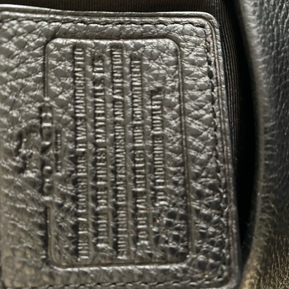 Coach black leather 3 pocket shoulder bag - Picture 4 of 5